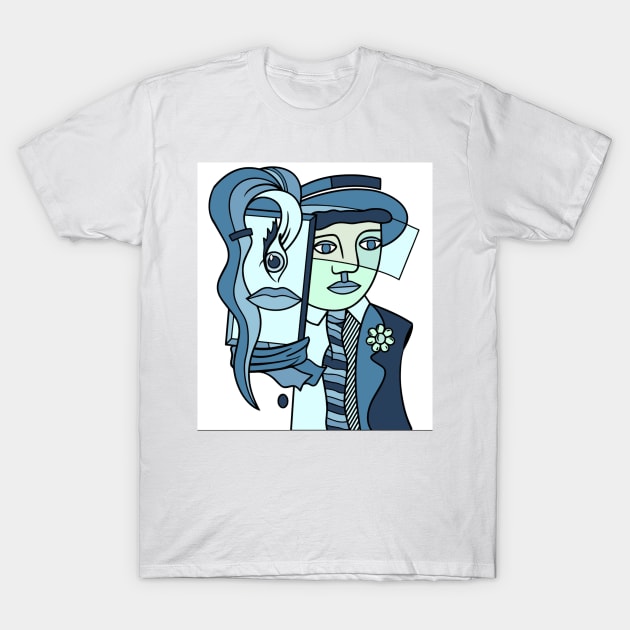 portrait cubism T-Shirt by MGphotoart